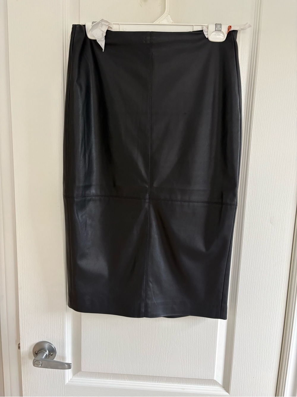 RW&CO. Black Faux Leather Pencil Skirt